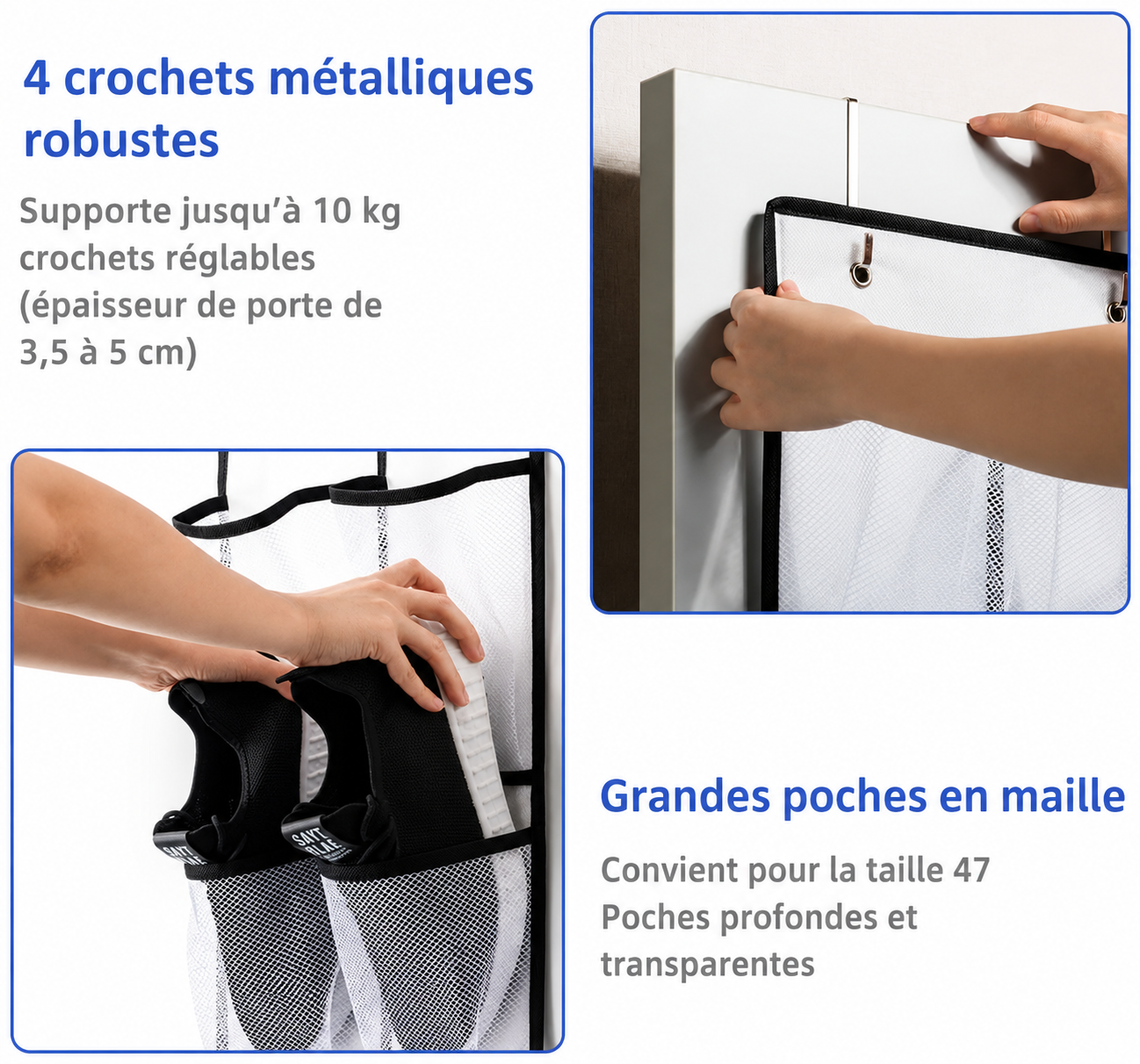Range-Chaussures Suspendu pour Porte