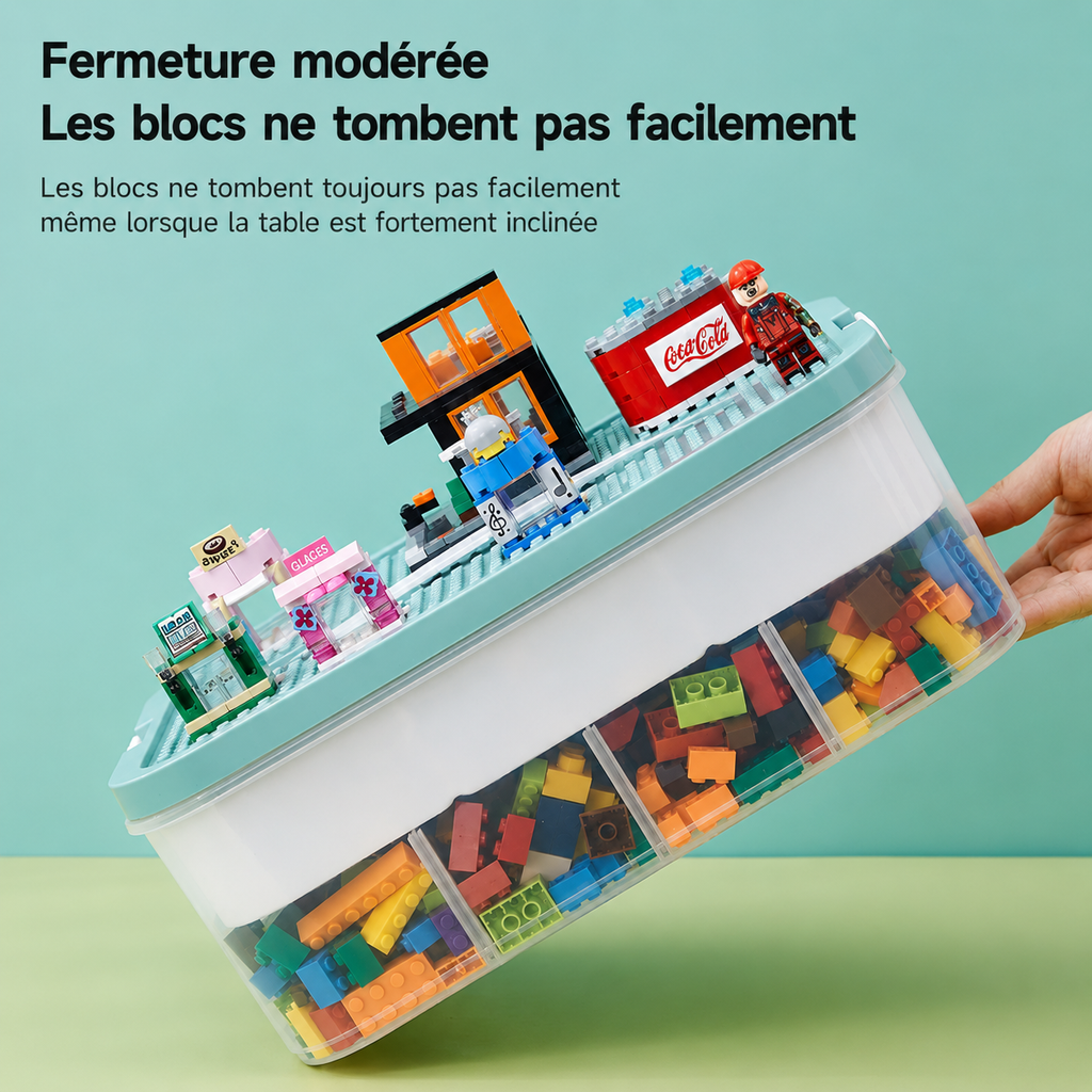 Boîte de Tri Empilable pour Briques et Petits Jouets
