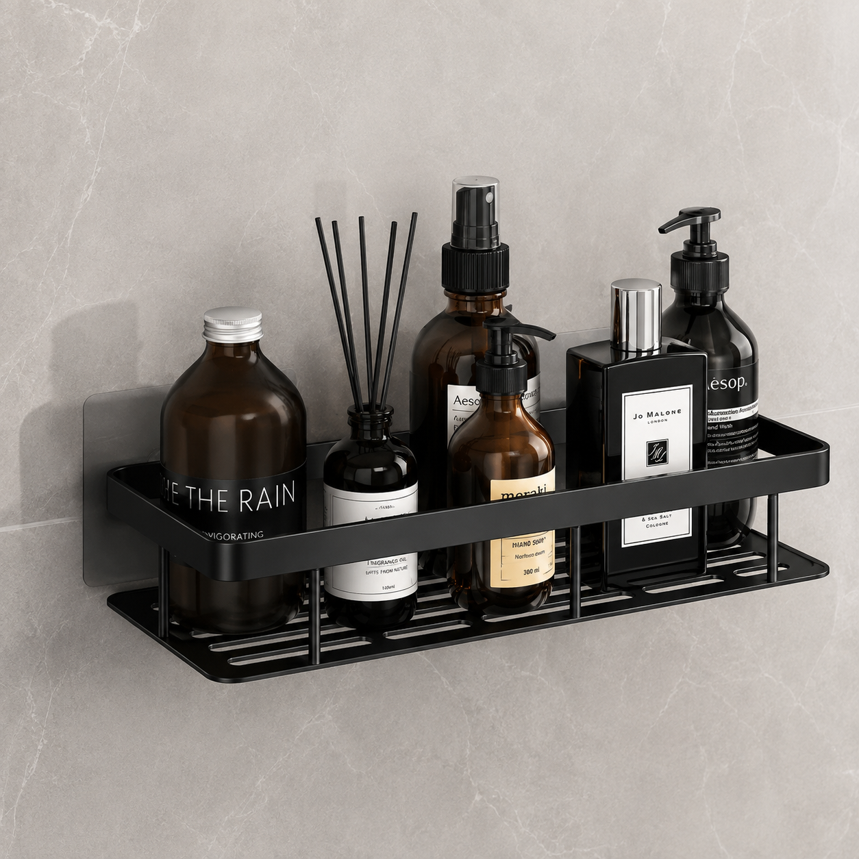 Étagère de Douche en Aluminium Sans Perçage