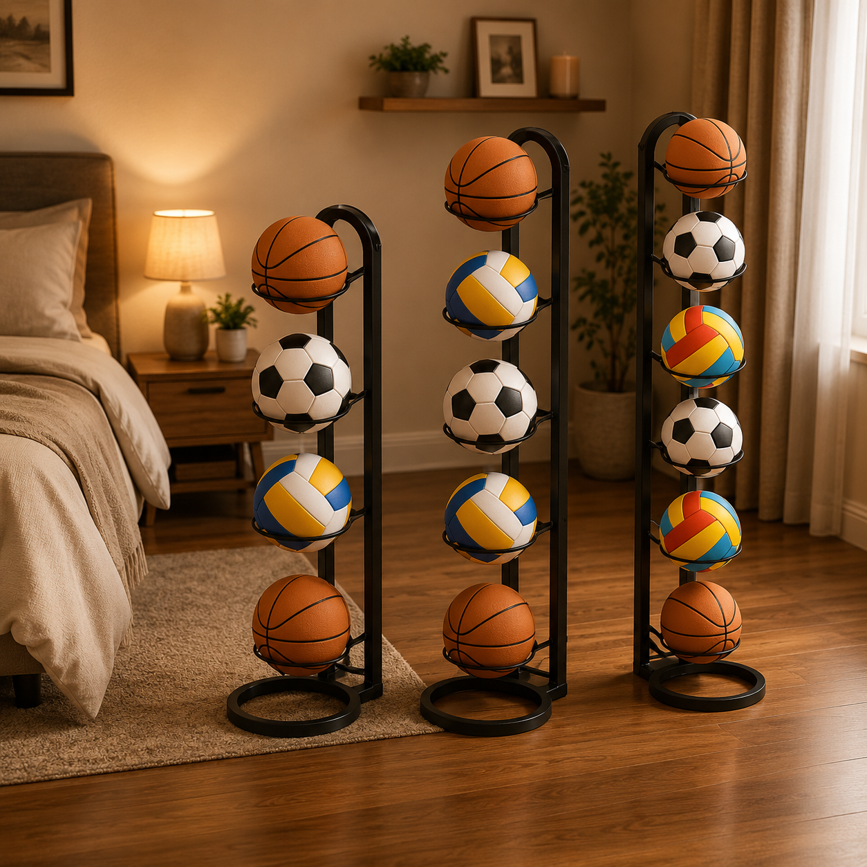 Support de Rangement pour Ballons en Métal