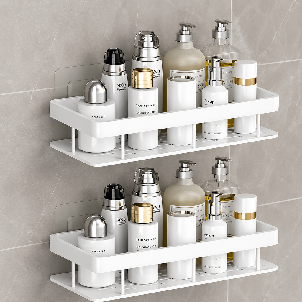 Étagère de Douche en Aluminium Sans Perçage