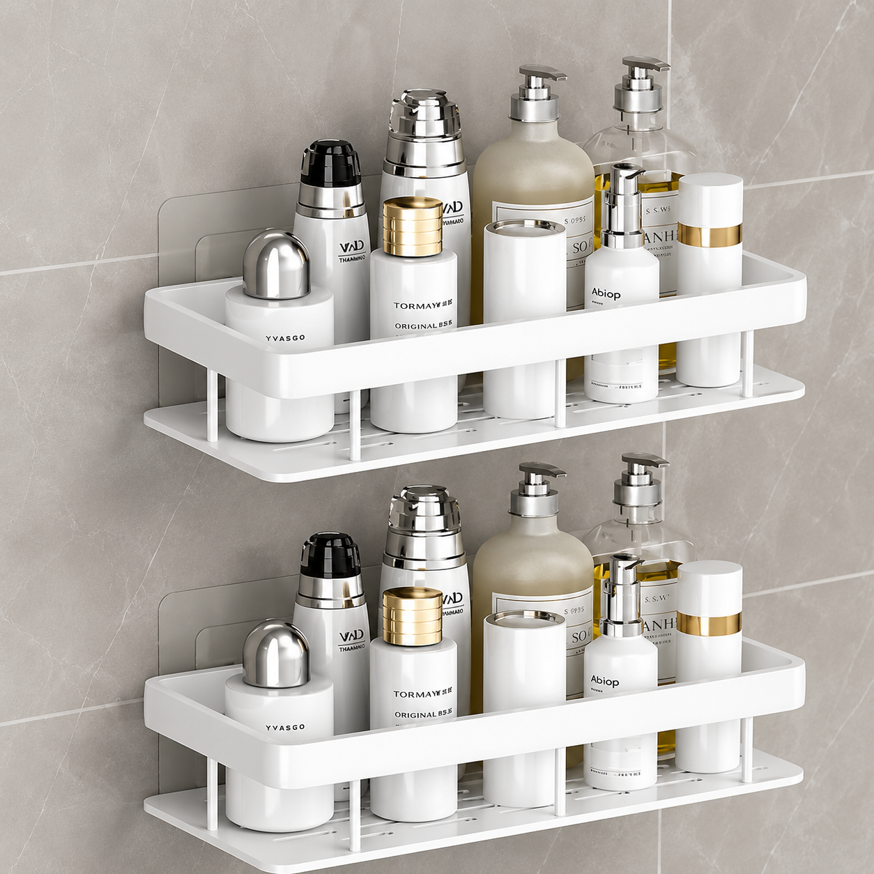 Étagère de Douche en Aluminium Sans Perçage