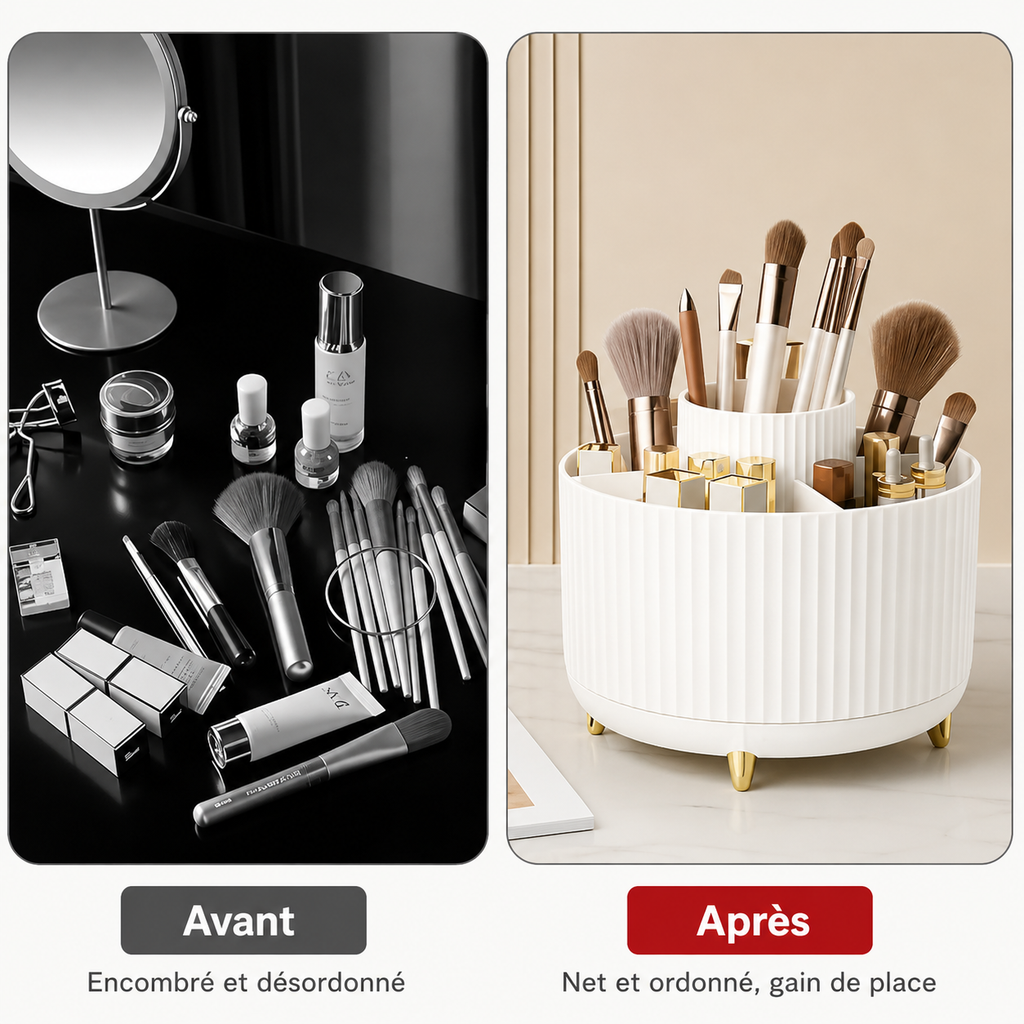 Organisateur de Maquillage Rotatif 360°