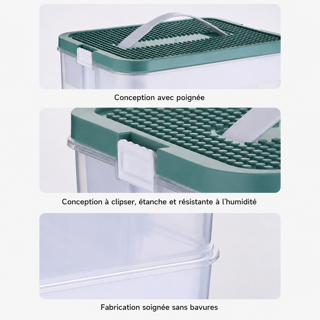 Boîte de Tri Empilable pour Briques et Petits Jouets