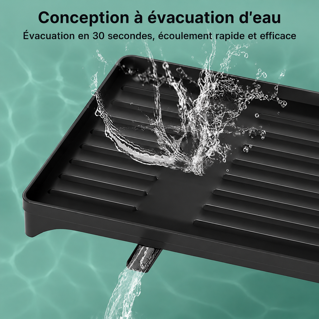 Égouttoir à Vaisselle 2 Niveaux avec Plateau Récupérateur