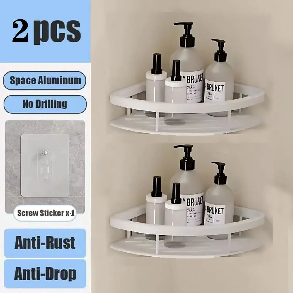 Étagère de Douche en Aluminium Sans Perçage