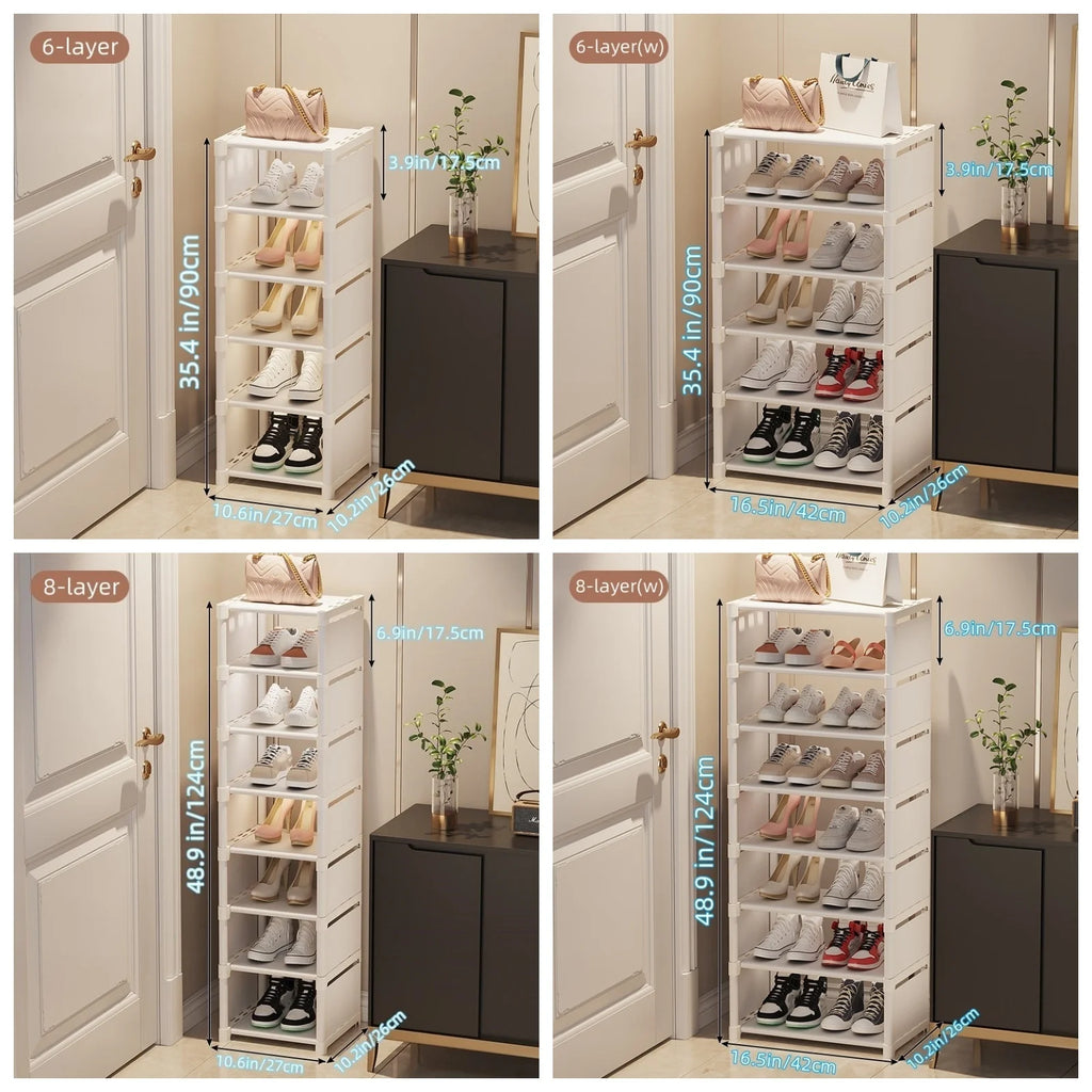 Étagère à Chaussures d'Entrée 6 ou 8 Niveaux