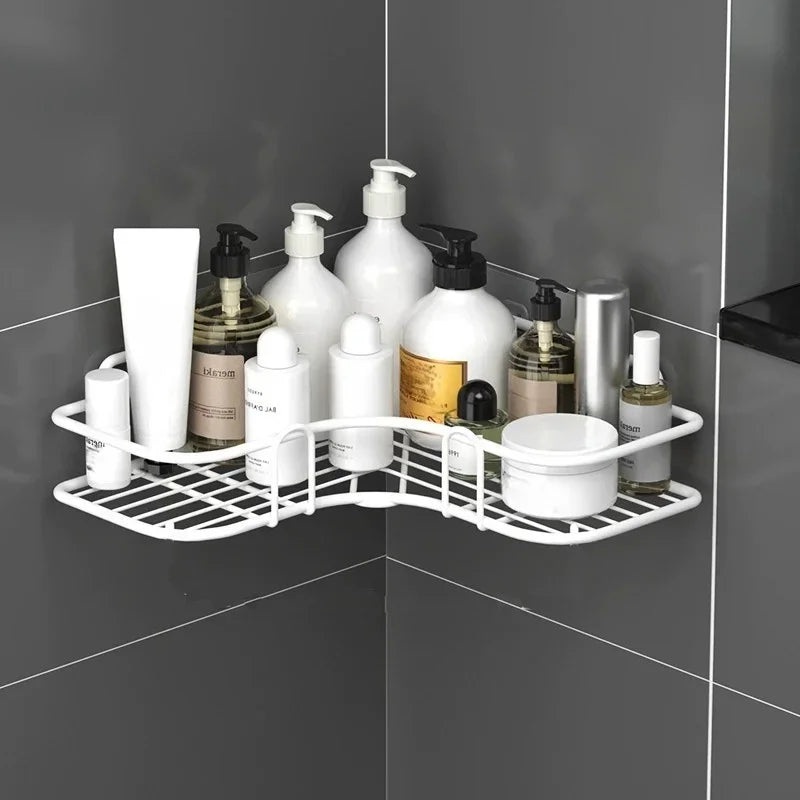 Étagère d'Angle Inox pour Douche Sans Perçage
