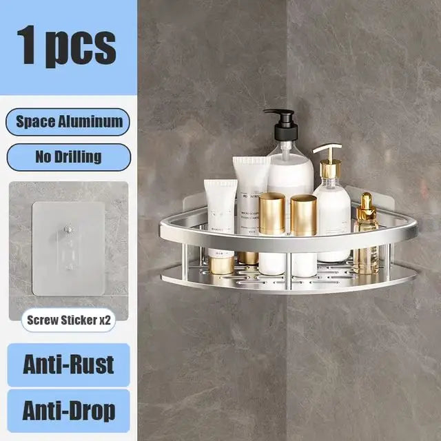 Étagère de Douche en Aluminium Sans Perçage