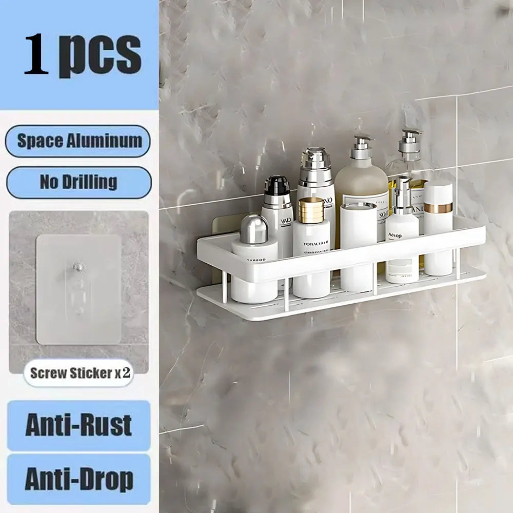 Étagère de Douche en Aluminium Sans Perçage