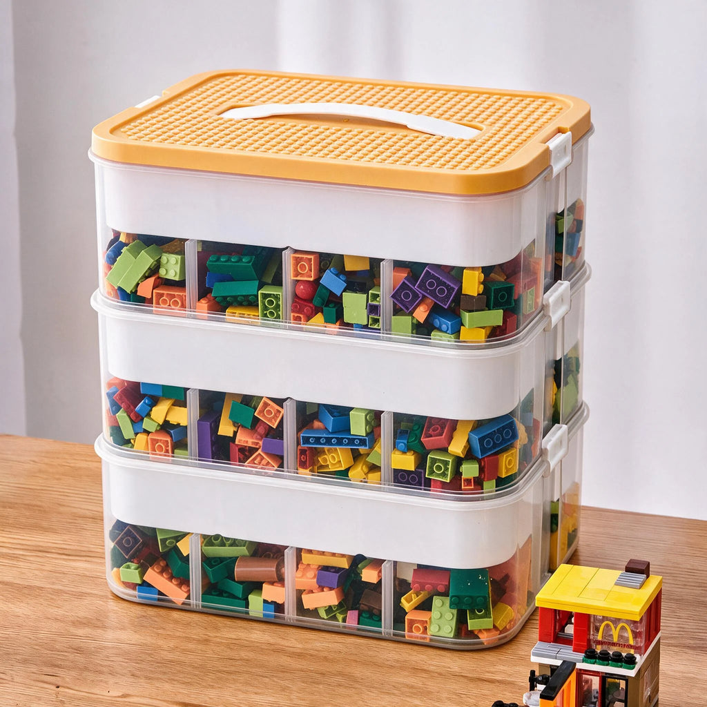 Boîte de Tri Empilable pour Briques et Petits Jouets