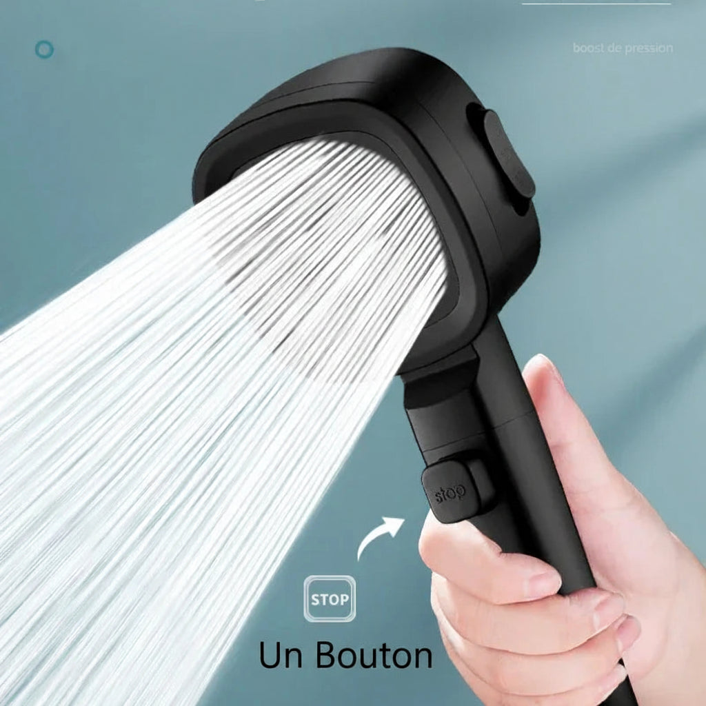 Pommeau de Douche Haute Pression 3 Jets