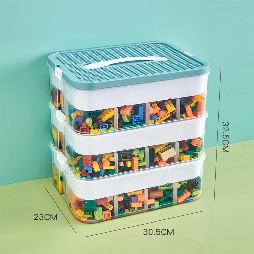 Boîte de Tri Empilable pour Briques et Petits Jouets