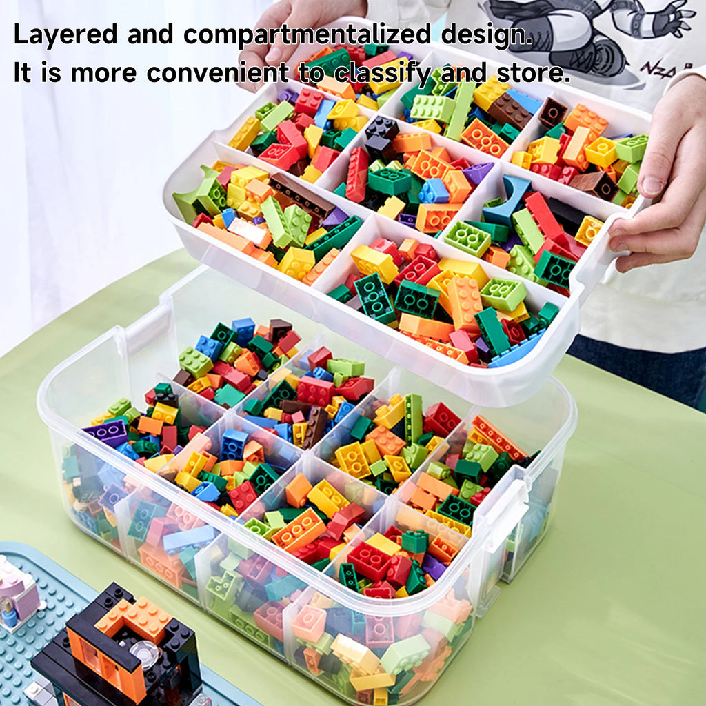 Boîte de Tri Empilable pour Briques et Petits Jouets