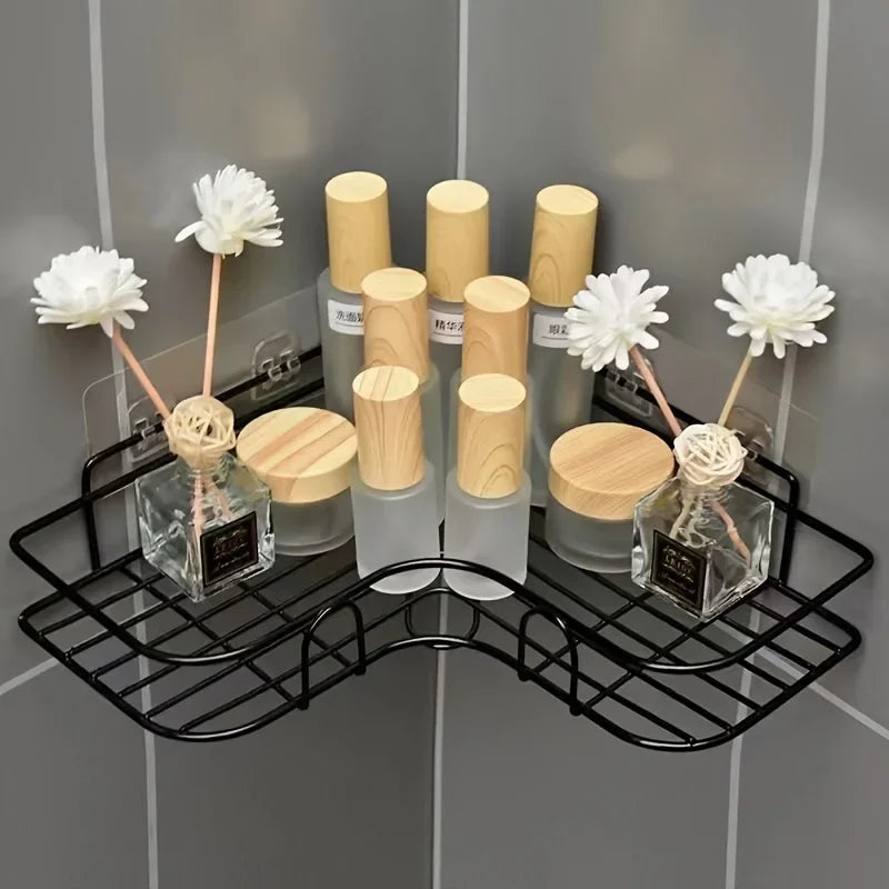 Étagère d'Angle Inox pour Douche Sans Perçage
