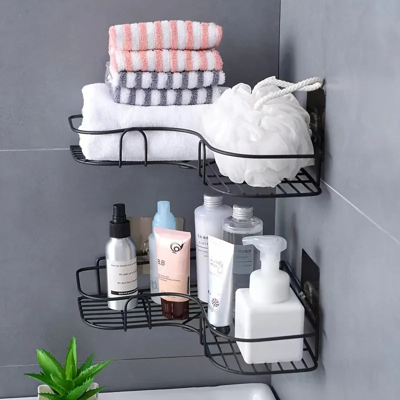 Étagère d'Angle Inox pour Douche Sans Perçage