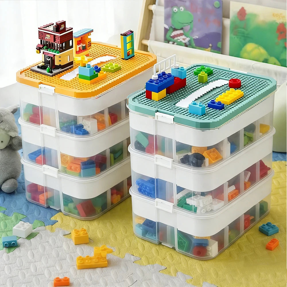 Boîte de Tri Empilable pour Briques et Petits Jouets
