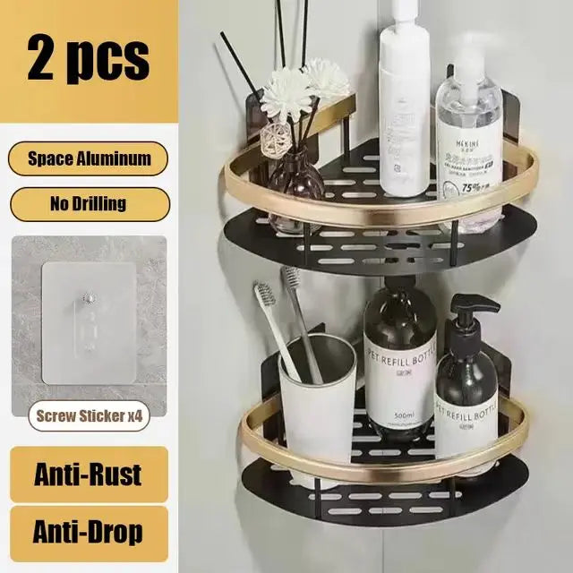 Étagère de Douche en Aluminium Sans Perçage