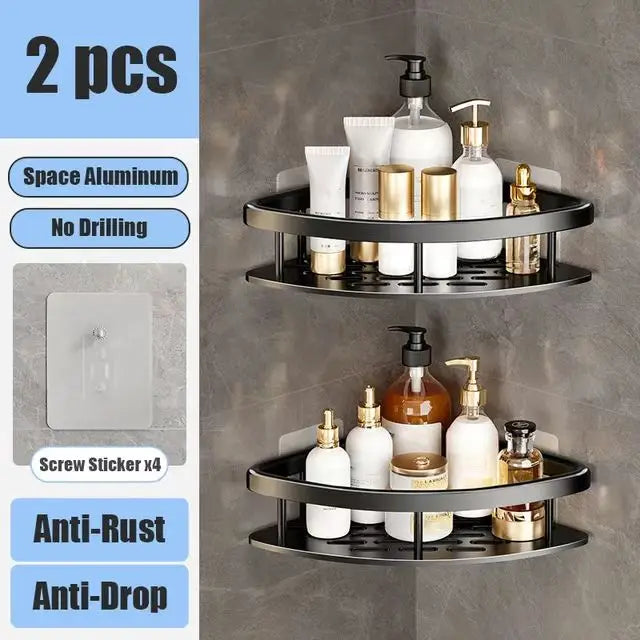 Étagère de Douche en Aluminium Sans Perçage