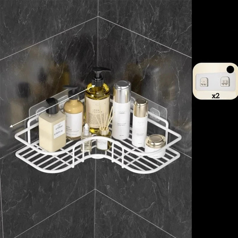 Étagère d'Angle Inox pour Douche Sans Perçage