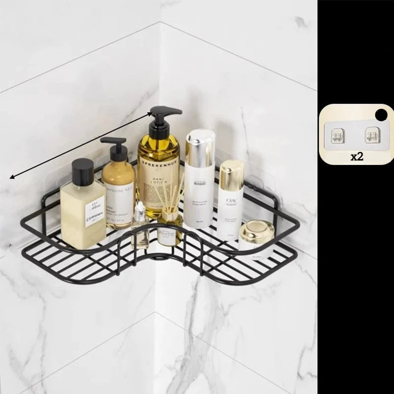 Étagère d'Angle Inox pour Douche Sans Perçage