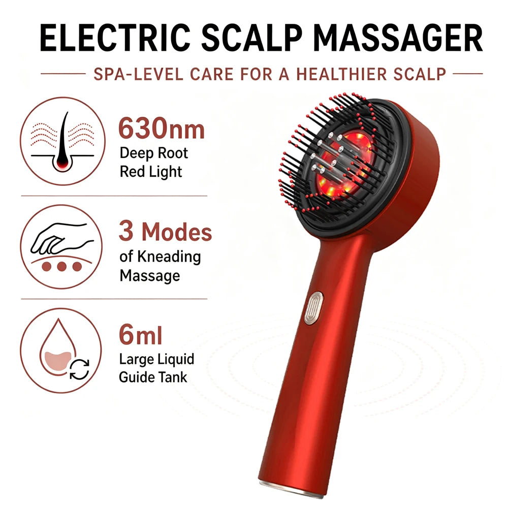 Le Masseur Cuir Chevelu Rangella — Lumière rouge & massage pétrissant